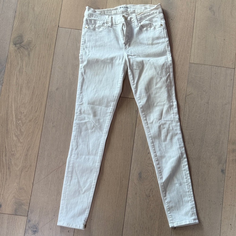 Frame Denim Women's White Skinny Jeans